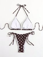 Maillots de bain deux pièces pour femmes en spandex/polyester recyclé, tongs unies, écologiques et durables, logo personnalisé, marque privée, OEM