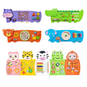 Usine crocodile train avion grenouille jouets mural en <span class=keywords><strong>bois</strong></span> jouets enfants jouet éducatif panneau de jeu mural pour enfants en bas âge jouet mural - Product Image 2