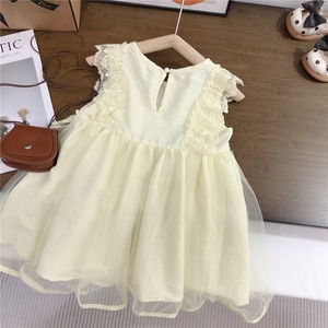 Vestido de Princesa con Volantes y Lazo para Niñas Pequeñas, Ideal para Fiestas de Verano y Uso Diario Informal - Product Image 1