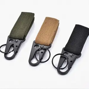 Outdoors Factory Price Mental Tactical Olecranon Shape Hooks Nylon Multifunctional Carabiner Belt Keychain Purse Hooks