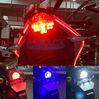 LED-Bremslicht mit Geradem Blitzlicht, Beweglicher Wasserblitz, Bremslicht-Burst-Birne BAY15D, Auto-Lichtzubehör für Motorräder
