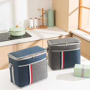 Bolsa de almuerzo de papel de aluminio con aislamiento de gran capacidad, bolsa de mensajero portátil transfronteriza para picnics al aire libre, nueva idea para almuerzos - Product Image 6