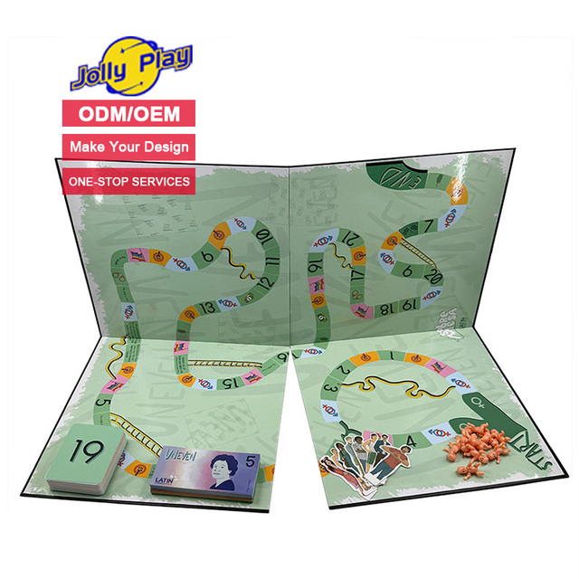Wholesale Custom Board Game for Kids and Adults Free Sample One-stop Service Logo Printing Custom Board Games for Family