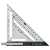 Outil de mesure carré de vitesse de règle triangulaire en alliage d'aluminium multifonctionnel industriel détachable de 7 "pour les ingénieurs charpentiers