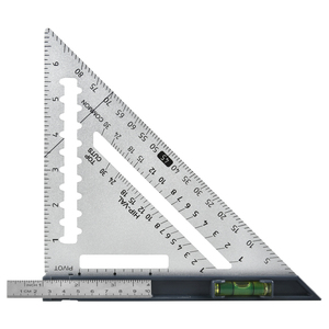 Промышленная многофункциональная Съемная 7-дюймовая треугольная линейка из алюминиевого сплава, квадратный измерительный инструмент для инженеров-плотников - Product Image 2