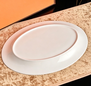 Black And White Geometric Pattern Oval Porcelain Plate Luxury <b>Bone</b> <b>China</b> Serving Platter For Home Dining Wedding Party - Product Image 6