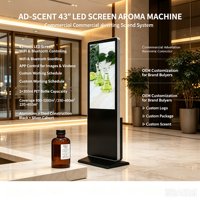 Diffuseur d'arômes publicitaire 43 pouces en aluminium, contrôlé par application, avec affichage vidéo et diffusion de parfum pour magasins et hôtels, 500 ml*2