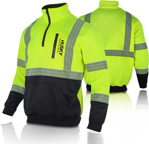Custom Warm and Windproof Engineering <b>Hi</b> <b>Vis</b> Safety High Visibility Reflective Safety <b>Jackets</b> <b>Softshell</b> With Pocket - Product Image 5