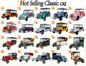 Los más vendidos, coche clásico rojo de alta calidad/Buggy de boda de lujo/coche eléctrico Vintage de Turismo, Buggy de boda de lujo a la venta - Product Image 6