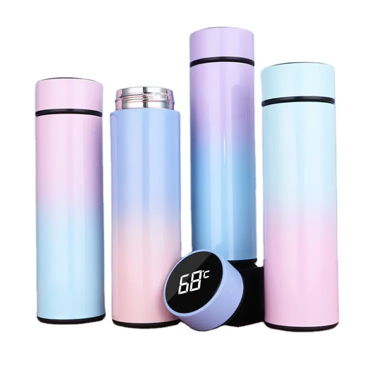 Custom Logo 17oz Intelligence Temperature Display Insulated Flask Outdoor LED Smart Touch Water Bottle