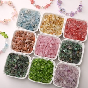 Cuentas de Piedra de Cristal Natural Irregular Perforadas al por Mayor con Agujero, Grava de Gema Pulida, Cuentas Sueltas de Jade para Joyería DIY - Product Image 3