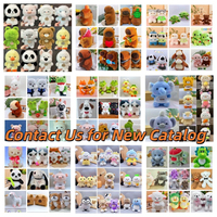 Mainan Boneka Plush Mini Ukuran Kecil Lucu Grosir untuk Mesin Cakar, Mainan Boneka Hewan Isi Bulu untuk Mesin Cakar, Grosir