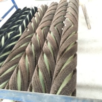 Rouleau brosse industriel en crin de cheval antistatique, brosse spirale sur mesure pour le polissage, le nettoyage et l'ébavurage
