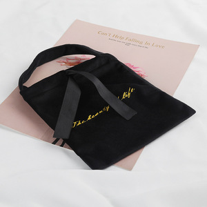 New Luxury Custom Embroidered Logo Velvet Drawstring <b>Dust</b> <b>Bags</b> Cosmetics Storage Velvet Makeup <b>Bag</b> Small Jewelry Velvet Pouch - Product Image 5