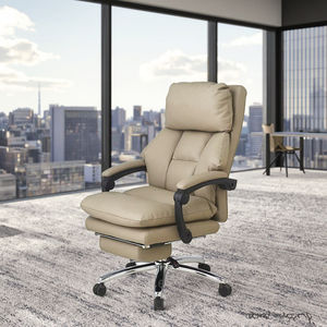 Cuir PU confortable de luxe de haute qualité avec repose-pieds chaise de bureau à dossier haut avec fonction inclinable grand angle - Product Image 2