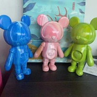 Populaire bricolage doux vinyle matériel fluide ours blanc interstellaire ours 26cm/36cm fluide interstellaire ours avec peinture