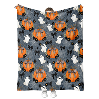Selimut Flanel Fleece Kartun Halloween Kualitas Tinggi Grosir Pabrik, Lembut, Lucu, dan Mudah Dibawa untuk Anak-Anak