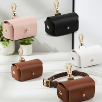 Sac à bijoux en cuir PU tendance, mini porte-bague, boîte de rangement, coussin anti-perte, porte-bague pour collier de chien