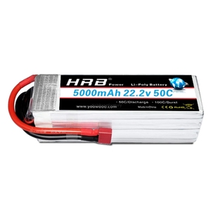 แบตเตอรี่ 22.2V 5000mAh 50C 6S1P พร้อมปลั๊ก XT90/T/EC5 สำหรับโดรน RC เฮลิคอปเตอร์ ชุดแบตเตอรี่มาตรฐาน - Product Image 1