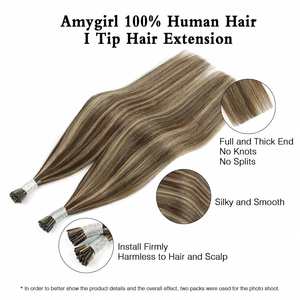 Extensiones de Cabello Humano I-Tip de Lujo Europeas de Doble Trama con Queratina Pre-Adherida, Cabello I-Tip con Cutícula Natural, ¡Venta Caliente! - Product Image 2