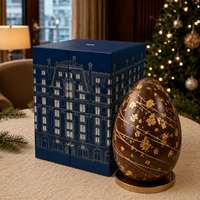 Boîte cadeau de luxe personnalisée pour œufs de Pâques en chocolat, emballage rigide en papier à double porte avec poignée, pour champagne et vin, vente en gros