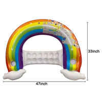Flotteurs arc-en-ciel en forme de U pour enfants et adultes flotteurs de piscine radeau gonflable jouets de piscine flotteur salon de piscine extérieure