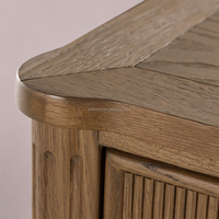 Nouvelle Arrivée Ensemble de Meubles de Chambre à Coucher Moderne de Haute Qualité en Bois de Chêne Massif Commode Large à 6 Tiroirs Coiffeuse en Bois