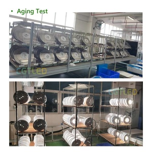 Tuôn ra gắn trần trong kho 13 "đôi vòng ánh sáng hiện đại chải Nickel 3500K 4000K 5000K 3cct Switchable Dimmable nhà khách sạn - Product Image 6