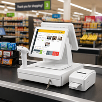 Mesin Kasir Terminal POS 15.6" Printer Scanner Laci Kasir NFC Sistem POS All in One Restoran Kios Lainnya