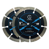 Disque de coupe diamanté segmenté longue durée 125 mm, lame de scie pressée à chaud pour béton/brique/granit, OEM bienvenu, garantie 3 ans