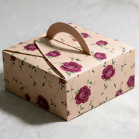 Boîte d'emballage en papier pour gâteaux à emporter, design personnalisé, impression fantaisie, dessert pour petite boîte à gâteaux, vente en gros à emporter