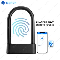 Tediton Vente à Chaud IP67 Étanche à la Poussière Serrure à Empreinte de Doigt Alarme de Sécurité Cadenas Intelligent candado con huella digital