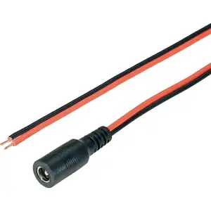 24V 3A 22AWG 20AWG aksesori kabel harness 2.1mm 2.5mm dc power male female jack plug konektor soket