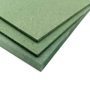 Moisture proof MDF panel E1 E2 E0 Grade Plain wood green color mdf Board for furniture