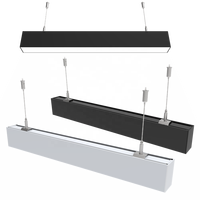 Plafonnier linéaire LED industriel moderne TW, connectable, température de couleur 3000K-6000K, IP20, dimmable, construction en alliage d'aluminium