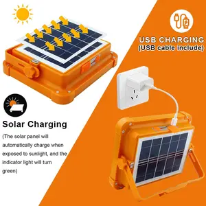 USB Rechargeable Waterproof Camping Led Flood Light Solar Light Outdoor