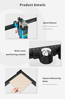 Machine de gravure laser ActionLasers 5,5 W, précision de 0,1 mm, découpeuse-graveuse, contrôle Wifi hors ligne, lumière bleue, machine CNC