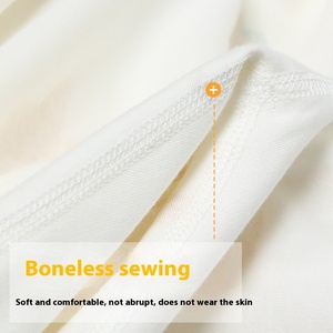 Primavera otoño <span class=keywords><strong>ropa</strong></span> para recién nacidos Clase A bebé sin costuras Algodón puro manga larga corbata mameluco estilo lindo Cierre de botón para niños niñas - Product Image 4