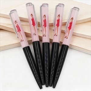 Stylo bille en plastique 2D illustré, personnalisable avec logo, multicolore, créatif, pour signature, stylo gel personnalisé, idéal pour les cadeaux - Vente flash - Product Image 1