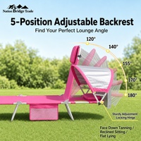 Chaise longue pliante Oxford Sun Back Beach - Multifonctionnelle, réglable en hauteur, portable et durable pour l'extérieur