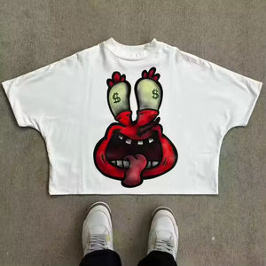 Vente en gros de t-shirts courts boxy 100% coton, t-shirts graphiques imprimés, streetwear, t-shirts de luxe de haute qualité pour hommes - Product Image 3