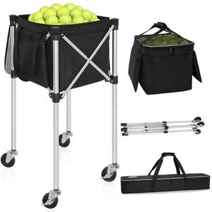 Carrito Plegable para Recoger Pelotas de <span class=keywords><strong>Tenis</strong></span>, Práctico Carrito de Acero con Ruedas Universales para Fútbol y <span class=keywords><strong>Tenis</strong></span> - Product Image 1