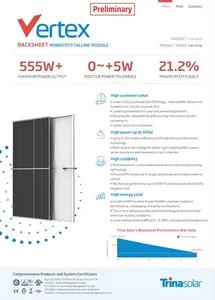 Trina TSM-DE19 surya, trina solar 600w setengah potongan efisiensi tinggi panel energi matahari