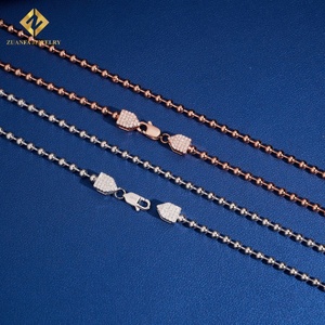 Nouveauté Chaîne de tennis en argent 925 avec perles de luxe et moissanite, passe le testeur de diamants avec certification GRA, collier en pierre - Product Image 2