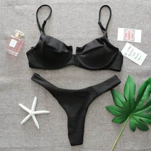 Traje de Baño Personalizado, Micro Bikini Sexy de Una Sola Pieza, de Secado Rápido, con Sujetador Push-Up y Tanga, en Spandex/Poliéster - Product Image 5