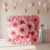 Mur de fleurs pour décoration de mariage, fleurs en papier faites à la main pour le Nouvel An chinois, décoration murale florale en carton écologique