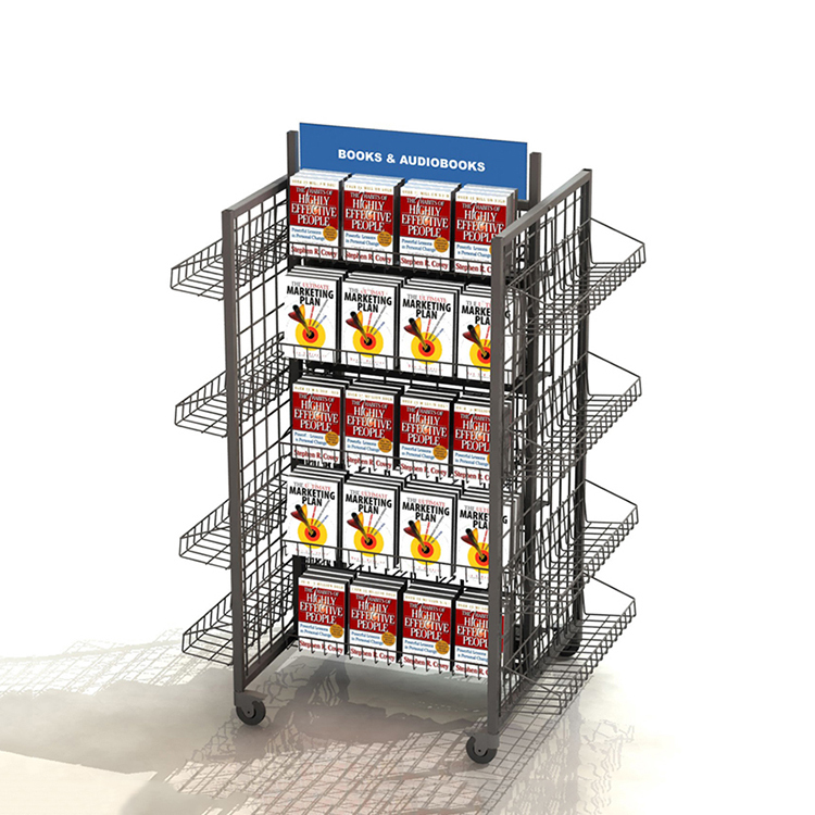 Hot Selling Bakery Shop Wire Rack Food Display Stand Bakery Display With Customized Logo — view 3