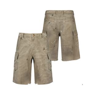 Pantalones Cortos Bermuda Personalizados al por Mayor con Logotipo, 100% Algodón, Estilo Urbano Hip Hop, Multibolsillos, para Hombre, Clásicos, Desgastados, Tipo Overol - Product Image 5