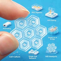 Cartucho Microfluídico Portátil Resistente a la Presión, Material COC, para Cultivo Celular, Administración de Medicamentos, Fabricación de Precisión