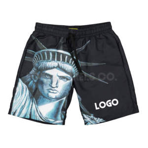 Shorts en nylon pour hommes grande taille, personnalisables avec logo, décontractés, à séchage rapide, pour la natation, la baignade et la plage - Product Image 5